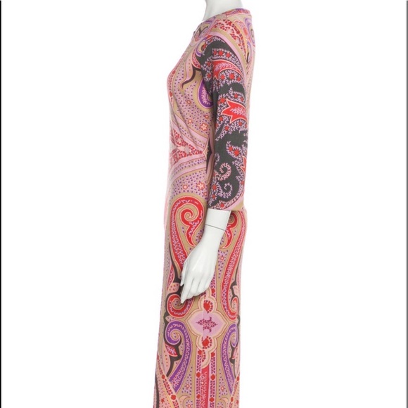 ETRO Printed Midi Dress, Large - Picture 4 of 6
